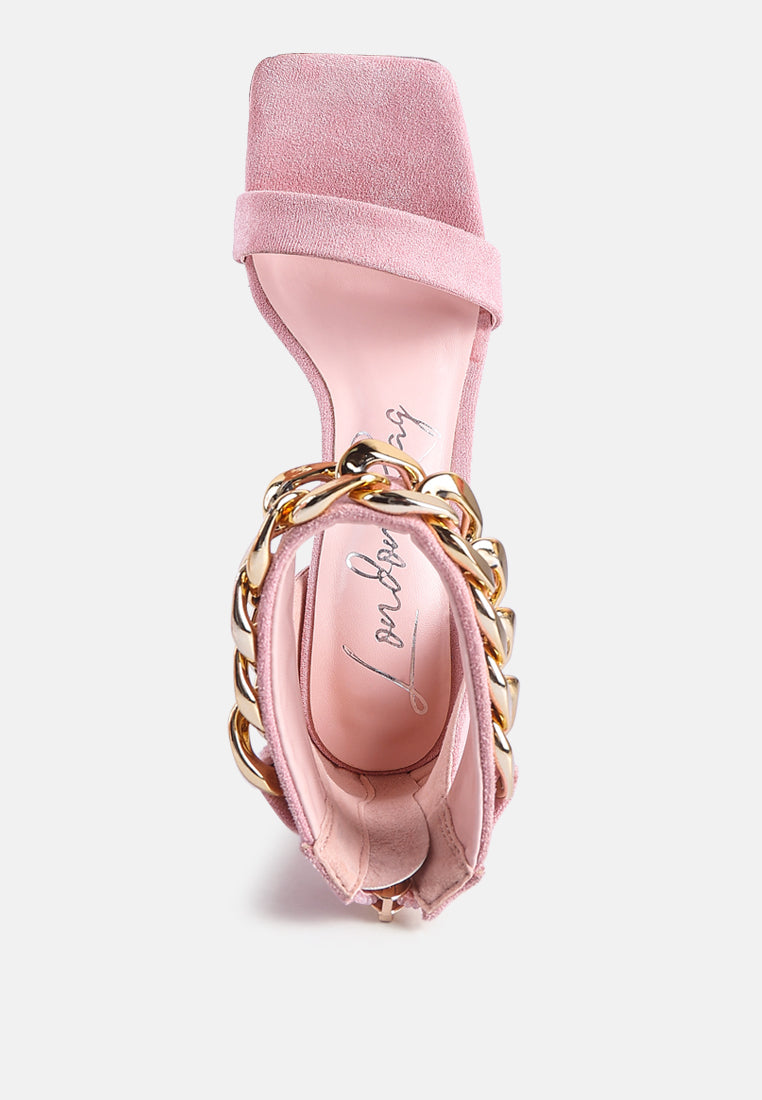 Last Sip Micro Suede High Heel Sandals - Glamourous Grace