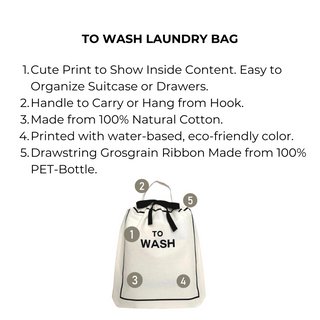 To Wash Laundry Bag – Cream - Glamourous Grace