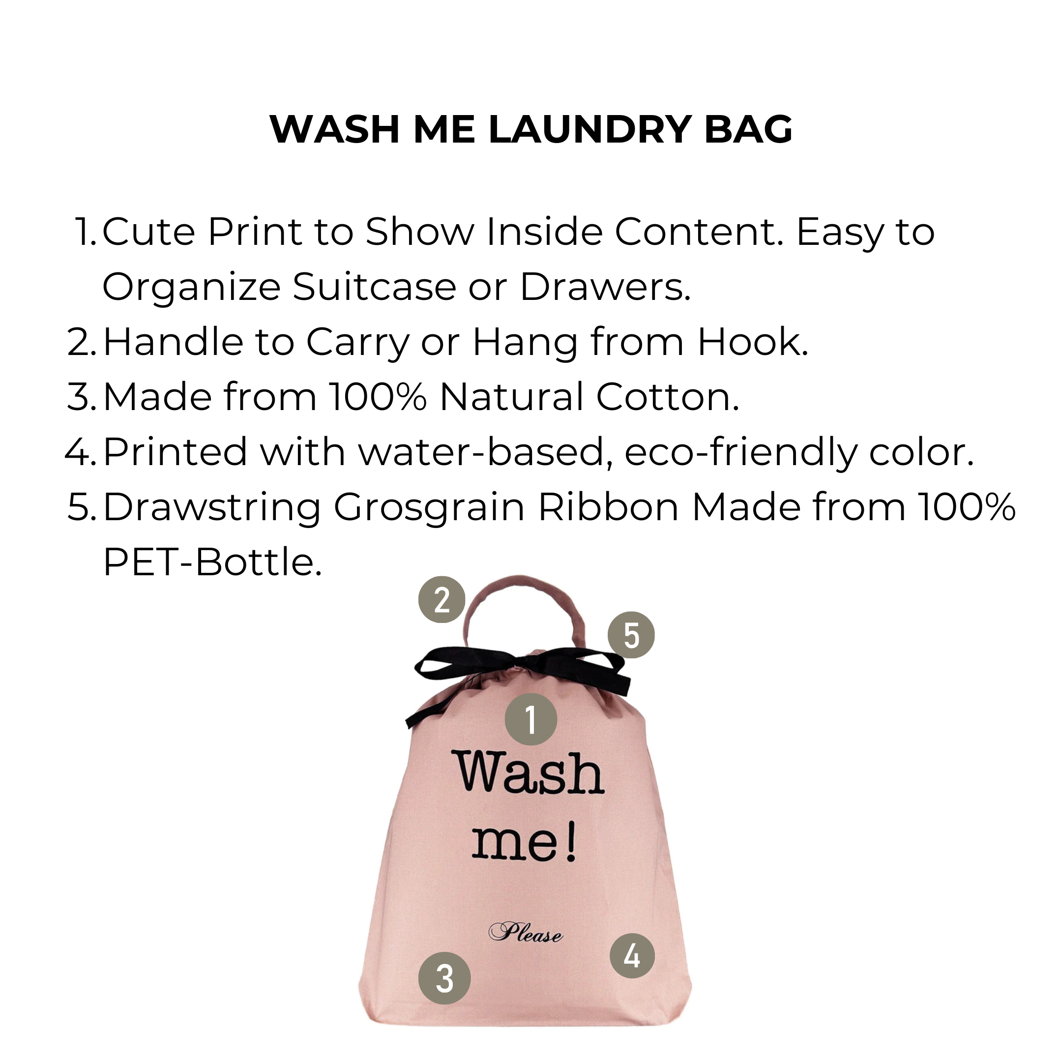 Wash Me, Laundry Bag – Pink/Blush - Glamourous Grace