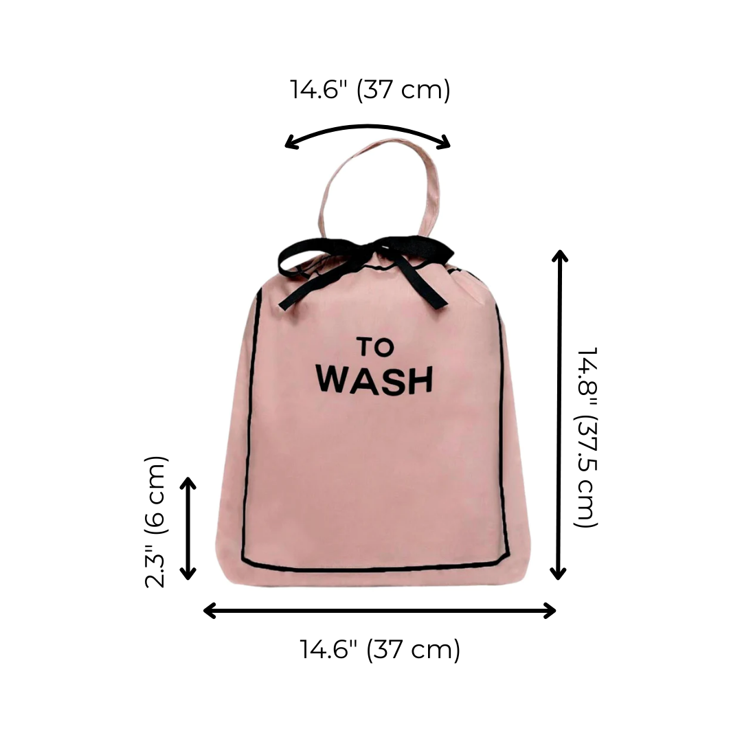 To Wash Laundry Bag – Pink/Blush - Glamourous Grace