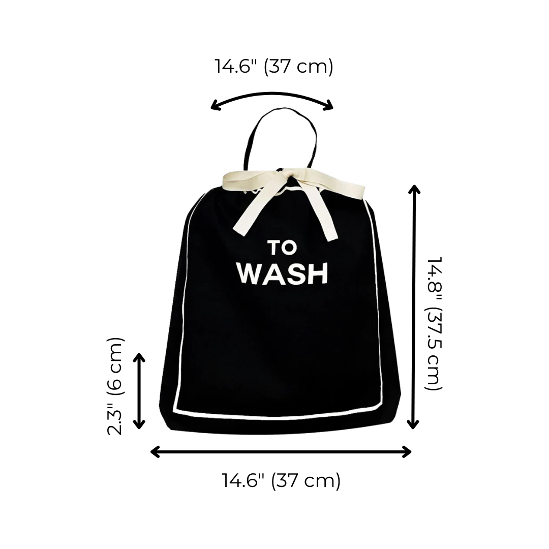 To Wash Laundry Bag – Black - Glamourous Grace