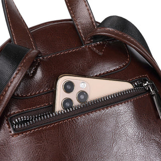 Leather Backpack Women Top Grain Leather Backpack Purse Top Natural Cowhide Leather City Backpack Leather Travel Rucksack SX3096