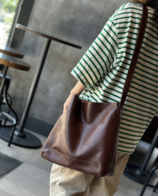 Leather Designer Bucket Bag With Adjustable Strap, Women Full Grain Leather Shoulder Bag For Everyday Use, Soft Leather Crossbody Bag