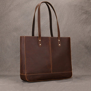 Leather Tote Bag For Women Full Grain Leather Handbag Leather Shopping Bag Women Shoulder Bag Leather Purse