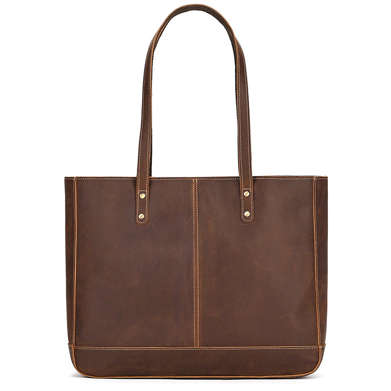 Leather Tote Bag For Women Full Grain Leather Handbag Leather Shopping Bag Women Shoulder Bag Leather Purse