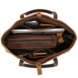 Leather Tote Bag For Women Full Grain Leather Handbag Leather Shopping Bag Women Shoulder Bag Leather Purse