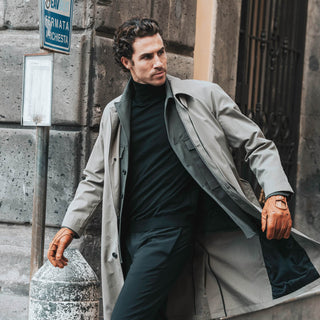 Leonardo (brown) - Italian driving gloves made of American deerskin leather - Glamourous Grace