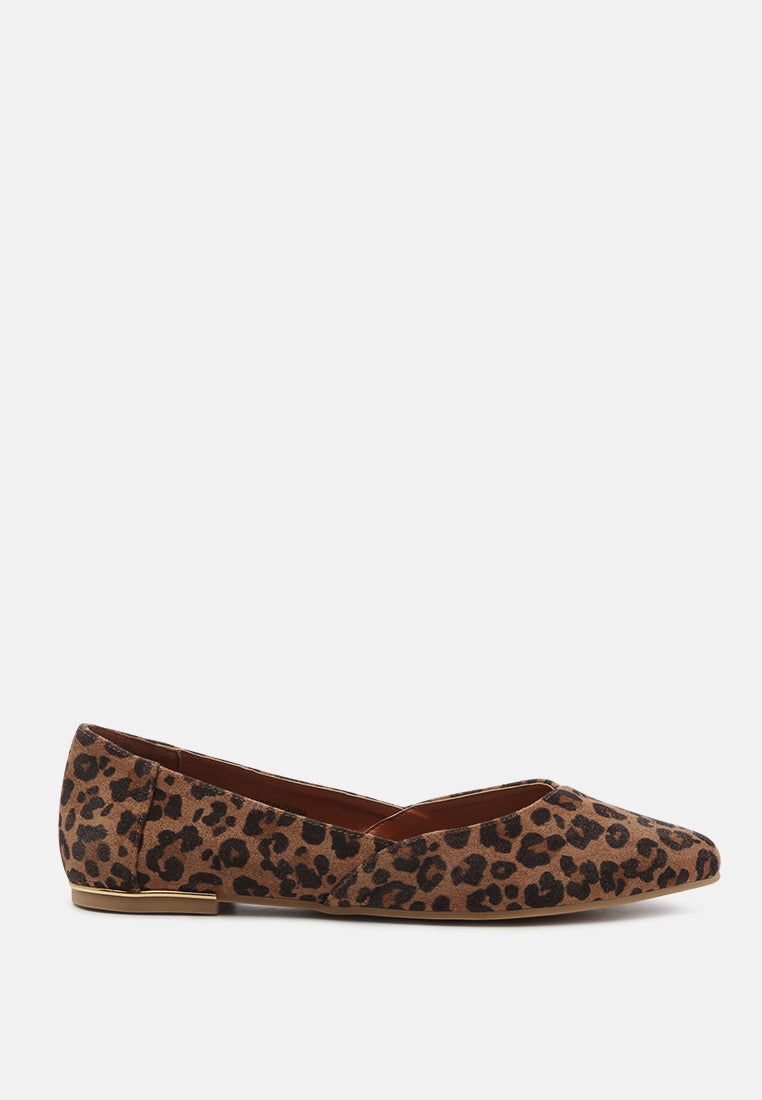Geralda Suede Pointed Ballerinas - Glamourous Grace