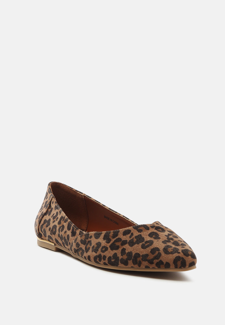 Geralda Suede Pointed Ballerinas - Glamourous Grace