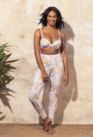 Lily - Side Pocket Swim Legging - Bleached Honeysuckle
