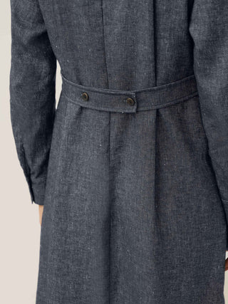 Linen Denim Texture Jacket Dress HANNAH - Glamourous Grace