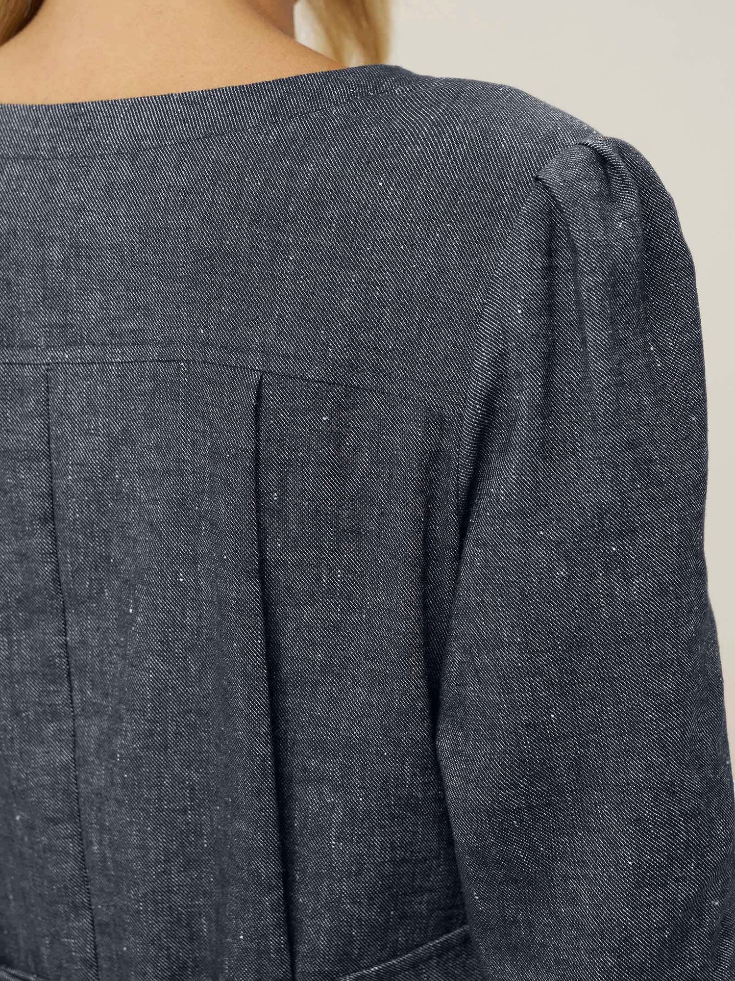 Linen Denim Texture Jacket Dress HANNAH - Glamourous Grace