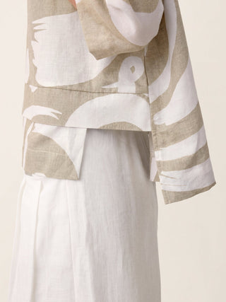 Linen Layered Asymmetric Top NOREEN - Glamourous Grace