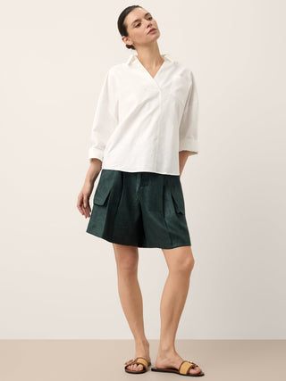 Linen Oversized Fit Pocket Shirt ELOWEN - Glamourous Grace