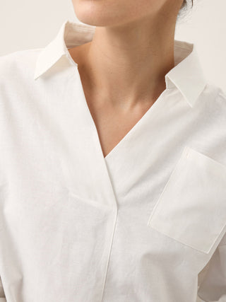 Linen Oversized Fit Pocket Shirt ELOWEN - Glamourous Grace