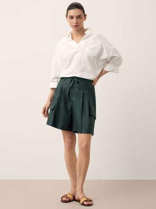 Linen Oversized Fit Pocket Shirt ELOWEN - Glamourous Grace