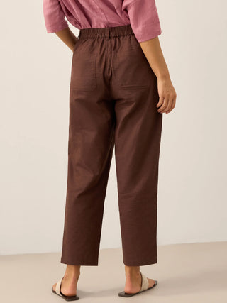 Linen Simple Button Fly Trousers HEIDI - Glamourous Grace