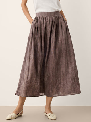 Lyocell Textured Pleated Waist Skirt ROSAMUND - Glamourous Grace