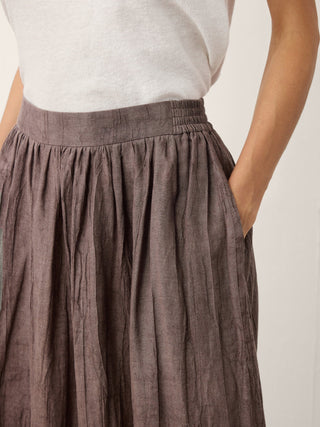 Lyocell Textured Pleated Waist Skirt ROSAMUND - Glamourous Grace