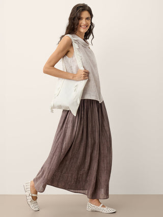 Lyocell Textured Pleated Waist Skirt ROSAMUND - Glamourous Grace