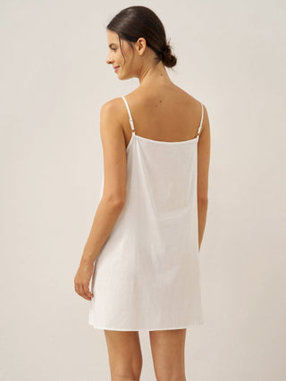 Linen V-Neck Cover-Up and Slip Dress Set CASS - Glamourous Grace