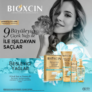 Bioxcin Nourishing Flower Oils Hair Conditioner: Deeply Moisturizes, Repairs Dry & Damaged Hair. Sulfate-Free, Hypoallergenic Formula - Glamourous Grace