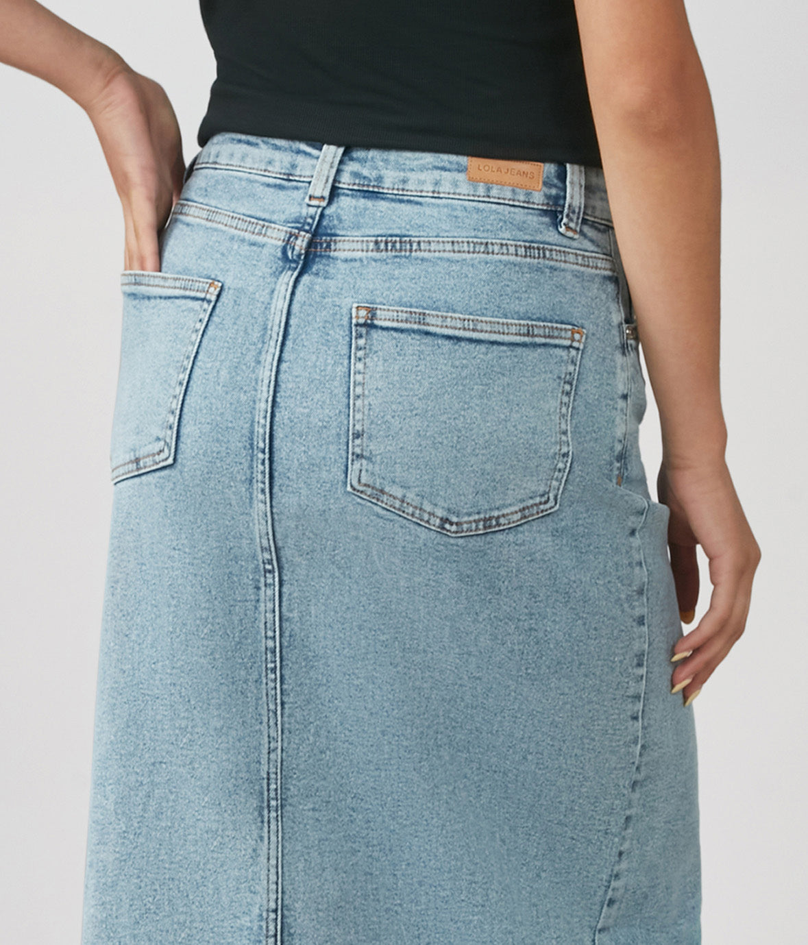 HALSTON-VIB High Rise Maxi Skirt