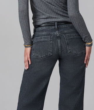 MIRO-GG Mid Rise Comfort Straight Jeans