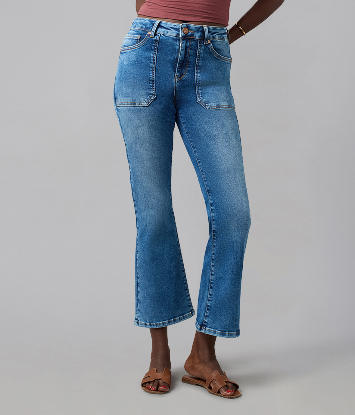 BILLIE-IM High Rise Bootcut Jeans
