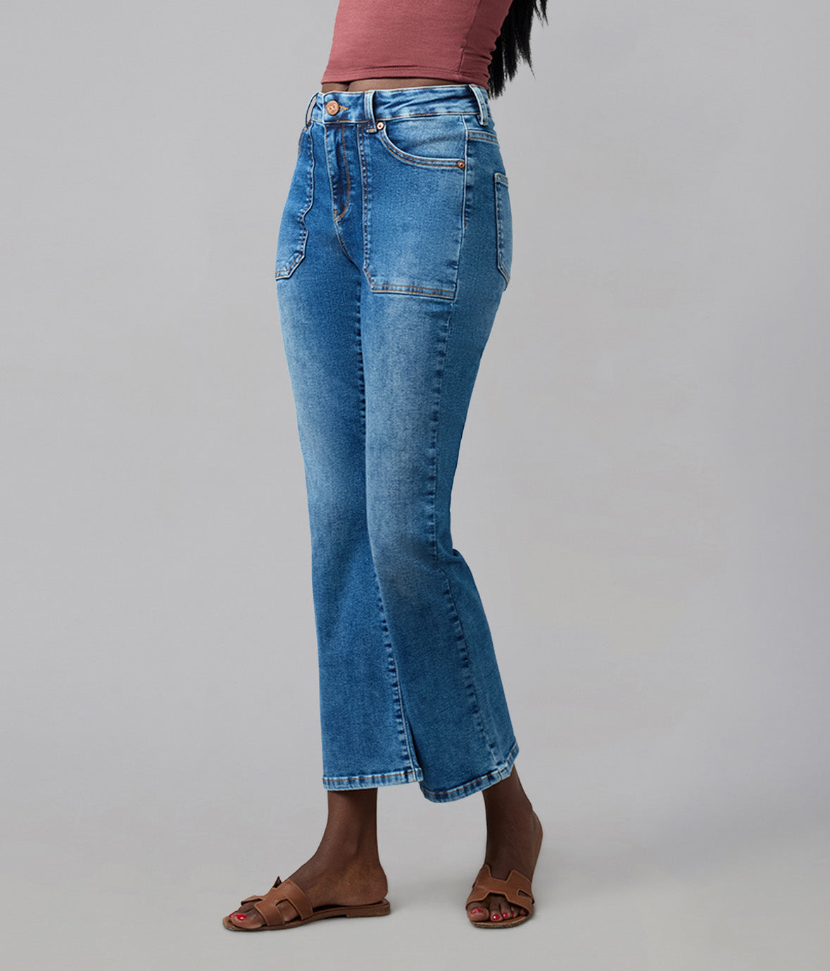 BILLIE-IM High Rise Bootcut Jeans