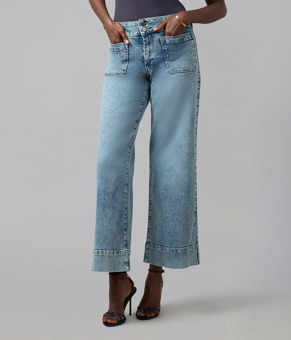 COLETTE-MDL High Rise Wide Leg Jeans