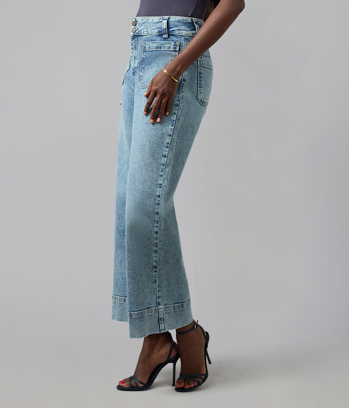 COLETTE-MDL High Rise Wide Leg Jeans