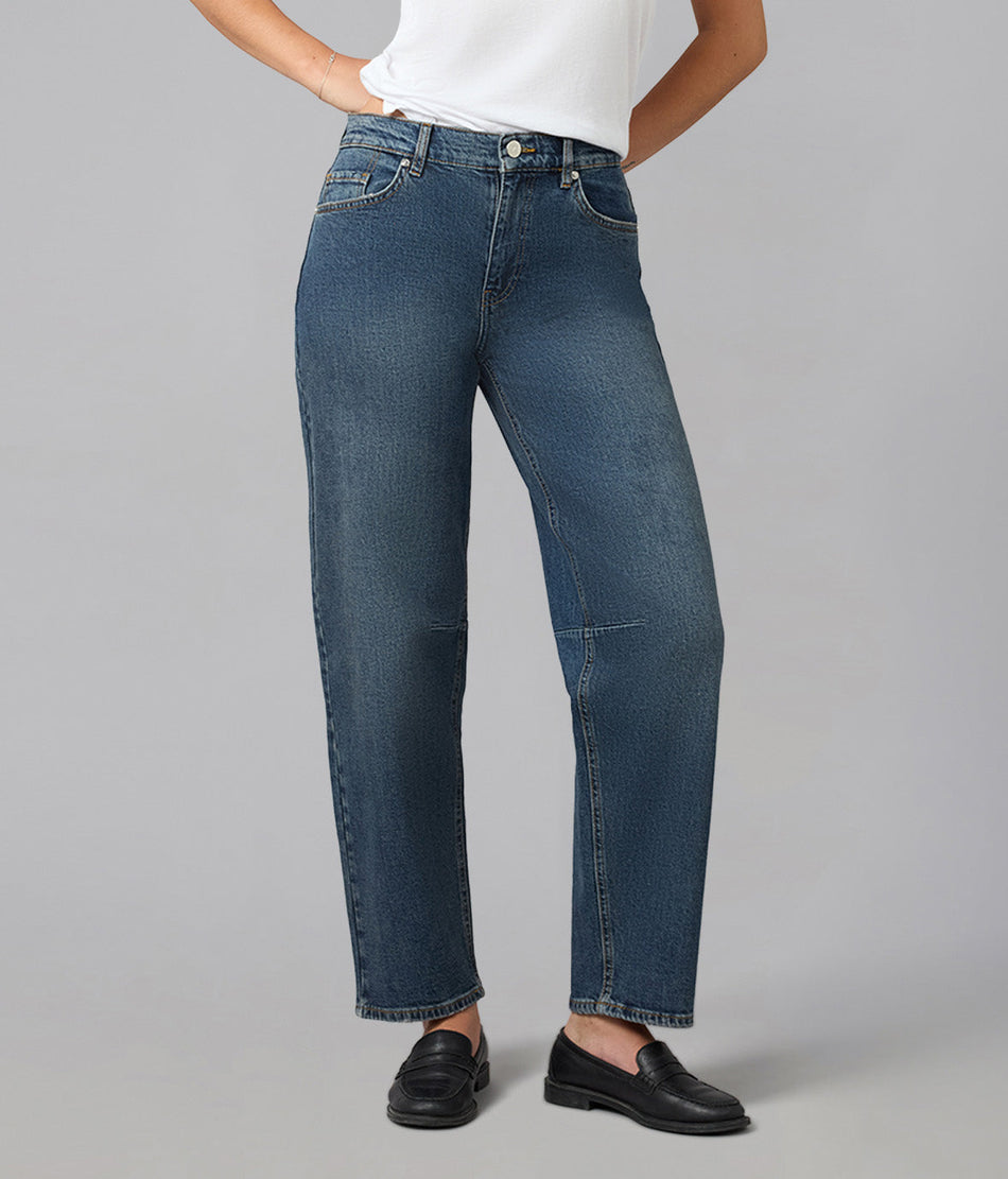 DYLAN-CSB High Rise Barrel Jeans