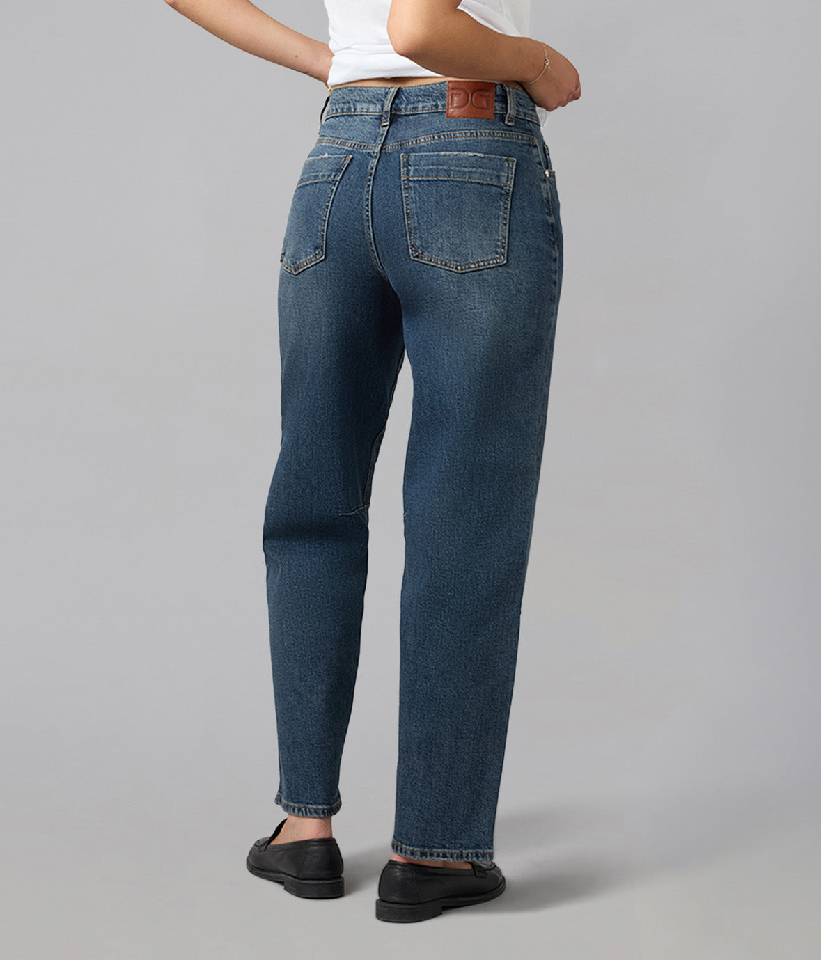 DYLAN-CSB High Rise Barrel Jeans