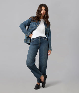 DYLAN-CSB High Rise Barrel Jeans