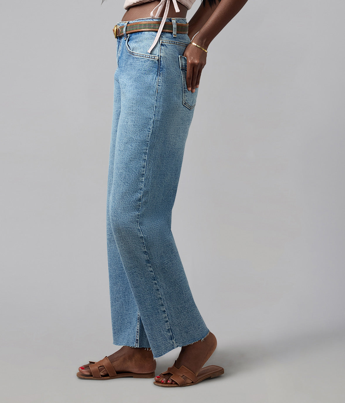 DYLAN-DB High Rise Barrel Jeans
