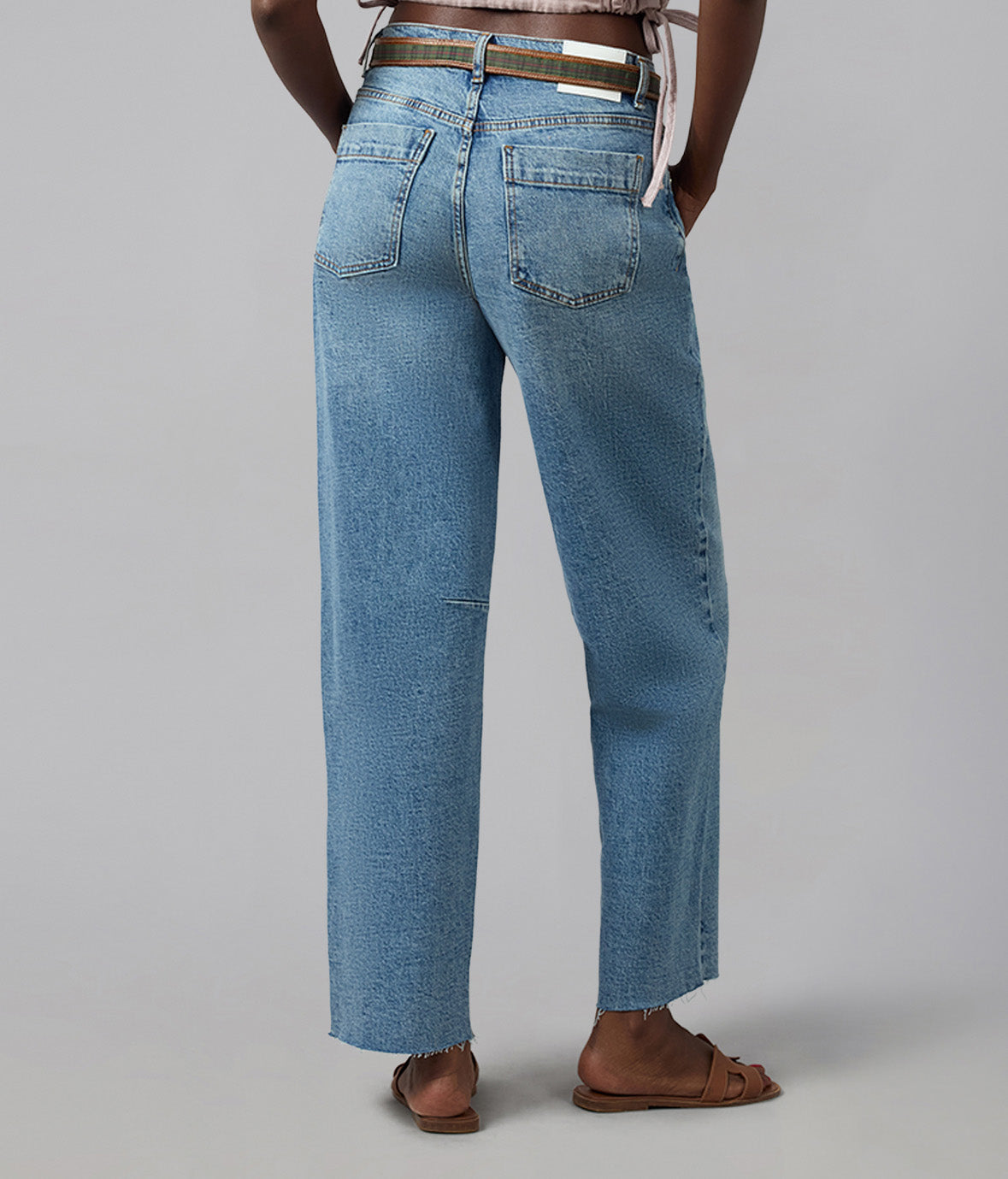 DYLAN-DB High Rise Barrel Jeans