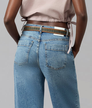 DYLAN-DB High Rise Barrel Jeans