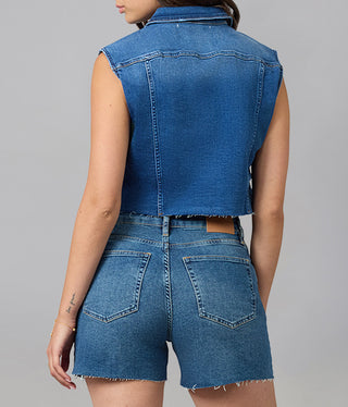 GABBIE-DIS Cropped Denim Vest