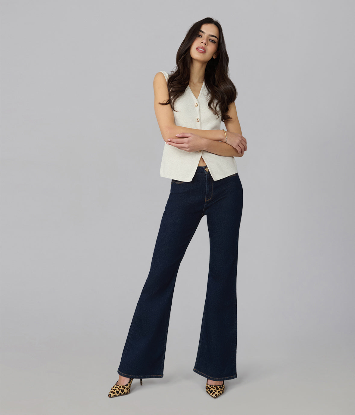 ALICE-DRB High Rise Flare Jeans