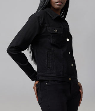 GABRIELLA-BLK Classic Denim Jacket