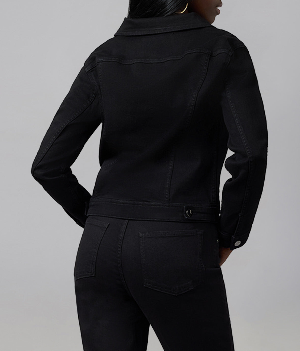 GABRIELLA-BLK Classic Denim Jacket