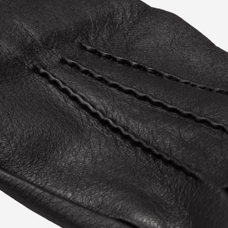 Lorenzo (black) - Italian gloves made of American deerskin leather with cashmere lining - Glamourous Grace