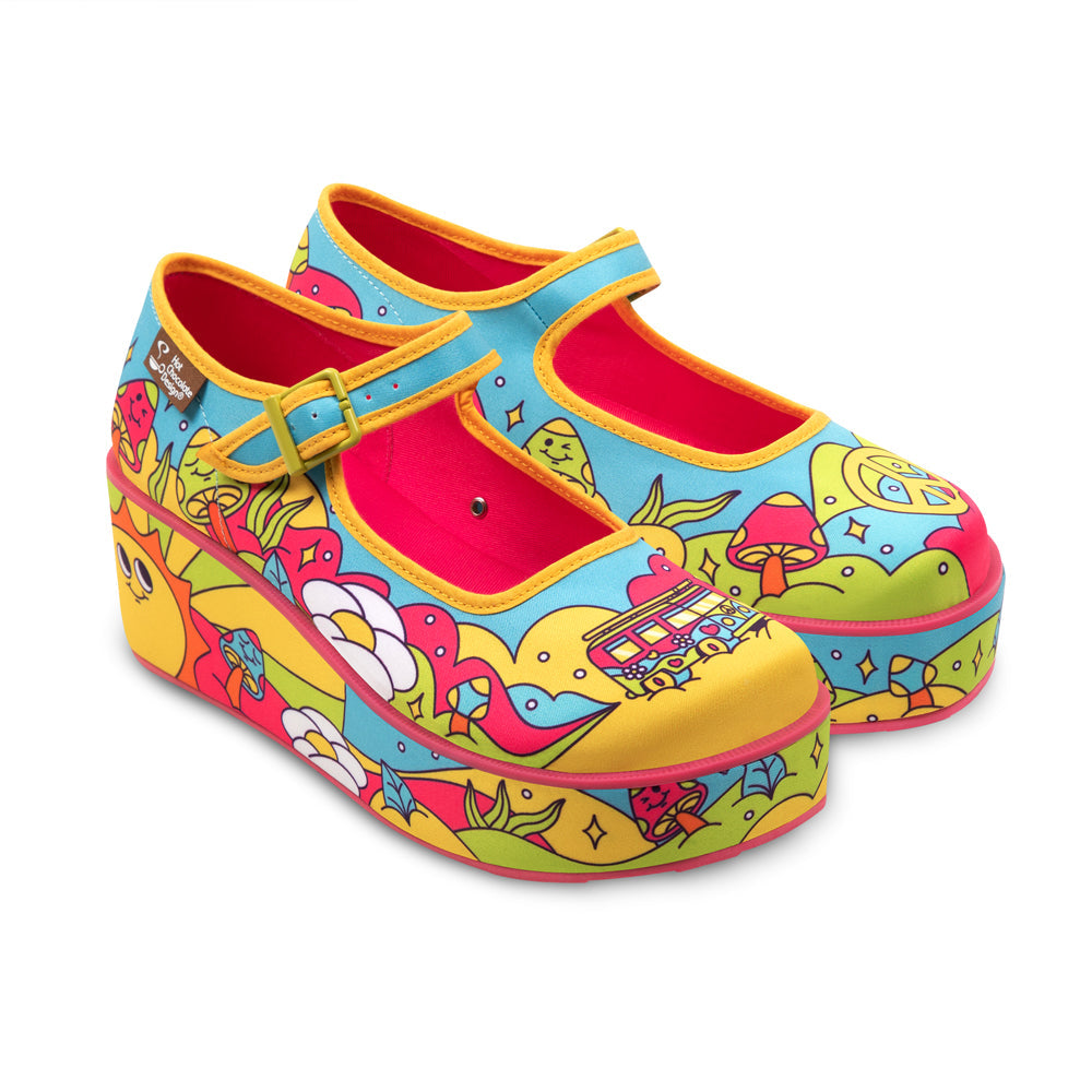 Love On The Road Women's Mary Jane Platforms - Glamourous Grace