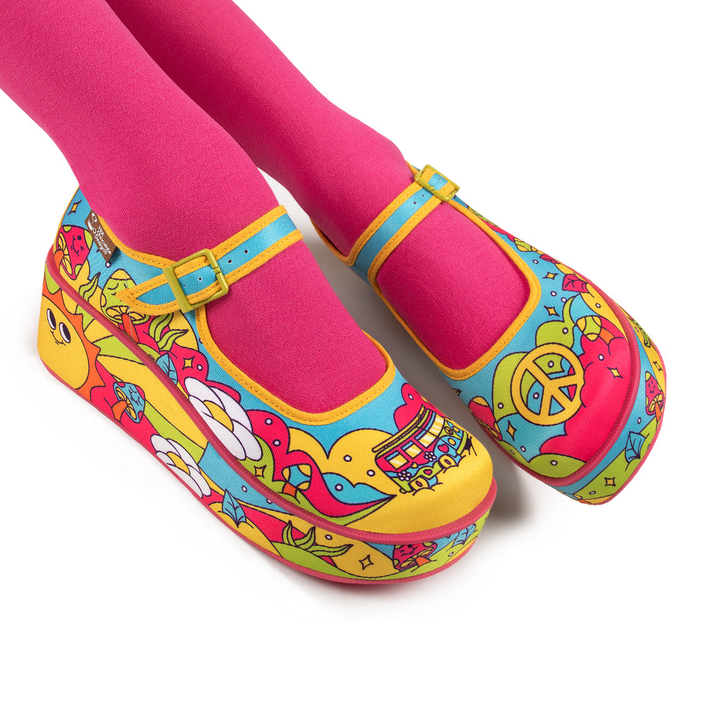Love On The Road Women's Mary Jane Platforms - Glamourous Grace