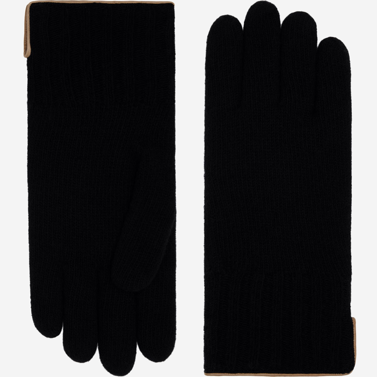 Luciano (black) - Handmade Italian knitted wool gloves with luxurious cashmere lining - Glamourous Grace