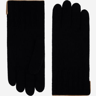 Luciano (black) - Handmade Italian knitted wool gloves with luxurious cashmere lining - Glamourous Grace