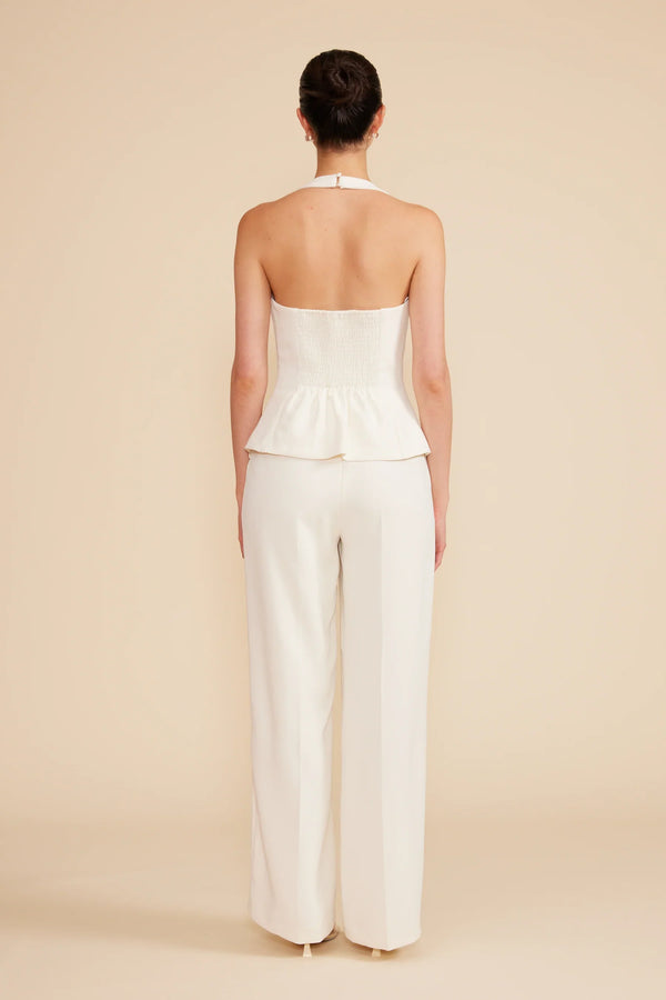 Valli Cupro Pant | White - Glamourous Grace