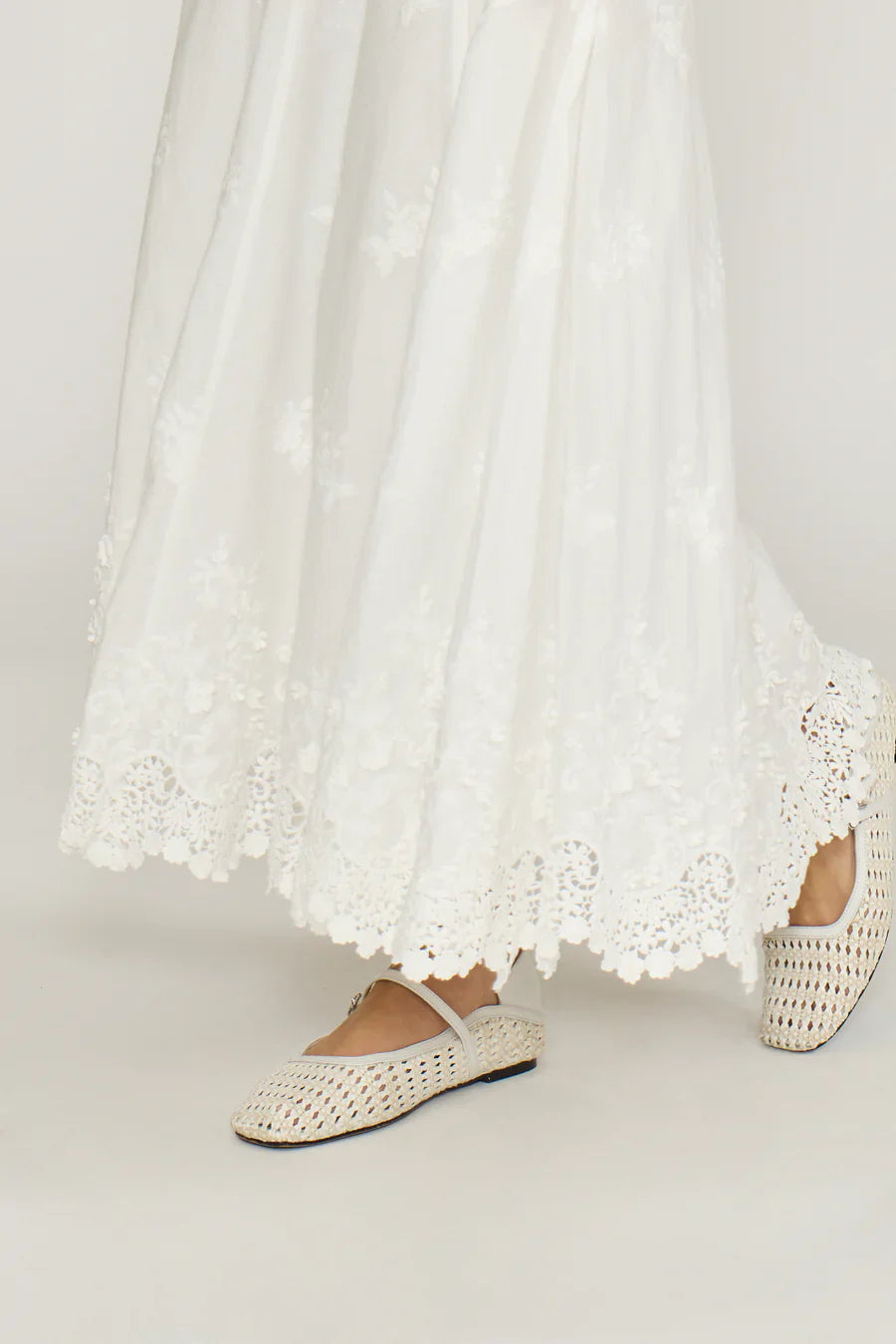 Jolene White Eyelet Skirt