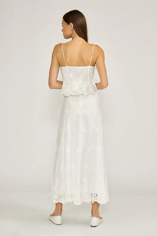 Jolene White Eyelet Skirt